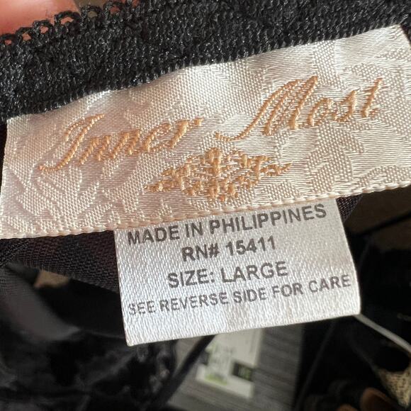 Vintage Black Lace Babydoll Top, Fairy Grunge Y2K 2000s Gothic Coquette Large - Picture 3 of 6